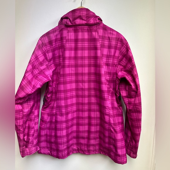 COLUMBIA, Woman's Interchange Jacket, Outer Shell, Pink Plaid, Size Large - Picture 2 of 13